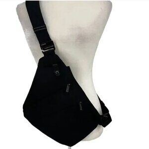 Osoce Lightweight Black Sling Bag Anti Theft Crossbody Waterproof Unisex Casual